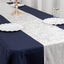 Premium Crushed Velvet 12"x108" Table Runner White - Soft & Wrinkle-Resistant Table Linen for Events