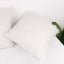 2 Pack 18" White Faux Fur Sheepskin Throw Pillow Cases, Square Pillow Covers