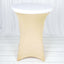 Spandex Table Top Cover White Fitted Cocktail Topper - Wrinkle-Free Event Decor