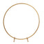 Round Wedding Arch Table Centerpiece Metal Gold - Hoop Wreath Tabletop Decor for Receptions 24"