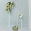 Set of 4 Wedding Arches Slim White Metal Rectangular Design Backdrop Stands - Floral Display Frames 3.6ft-6.5ft
