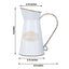 Metal Garden Water Pitcher Rustic Milk Jug Design - Shabby Chic Decorative Flower Vase 9"