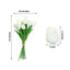10 Stems 13" White Real Touch Artificial Foam Tulip Flower Bouquets