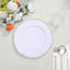 10-Pack Plastic Dinner Plates in White with Gold Scalloped Rim - Disposable Party Plates 9"