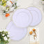 10-Pack Plastic Dinner Plates in White with Gold Scalloped Rim - Disposable Party Plates 9"