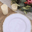 10-Pack Plastic Dinner Plates in White with Gold Scalloped Rim - Disposable Party Plates 9"