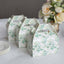 25 Pack White Green Candy Gift Tote Gable Boxes with Eucalyptus Leaves Print, Party Favor Treat Boxes - 6"x3.5"x7"