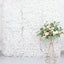 11 Sq ft. White UV Protected Hydrangea Flower Wall Mat Backdrop - 4 Artificial Panels