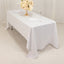 Lamour Satin 60"x126" Rectangle Tablecloth White - Soft & Silk-Like Table Cover for Upscale Dining