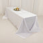 Lamour Satin 90"x156" Rectangle Tablecloth White - Luxurious, Soft Seamless Table Cover for Stylish Settings
