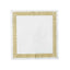25 Pack Linen-Like Paper 5"x5" Napkins White with Gold Greek Key Design - Hygienic Disposable Airlaid Party Napkins