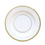 25-Pack Paper 8" Round Dessert Plates in White Sunray Design with Gold Rim - Disposable Heavy Duty 350GSM Appetizer Salad Plates for Banquets & Celebrations