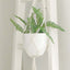 2-Pack Planter Pots Indoor Macrame Holder Design White - Plastic Plant Pots 5.5"