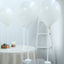 5 Pack White Balloon Centerpieces Holder with Floral Base, Table Top Balloon Stand Stick Kit - 17"