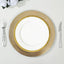 6-Pack Acrylic Round Charger Plates 13" in Gold with Wheat Pattern Rim, Stylish Dinner Party Charger Tableware