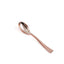 24-Pack Plastic Mini Dessert Spoons Rose Gold - Heavy Duty Disposable Silverware 4"