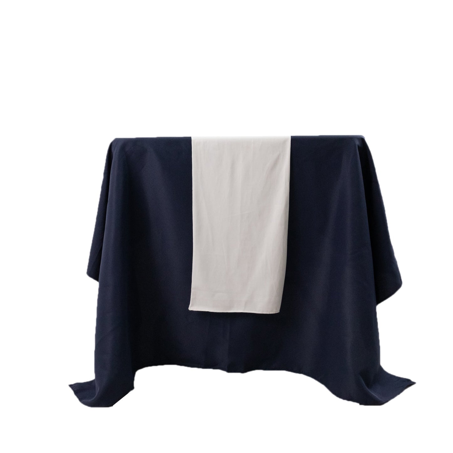 Scuba Polyester 12"x108" Table Runner White - Wrinkle-Free Table Linen for Events & Weddings