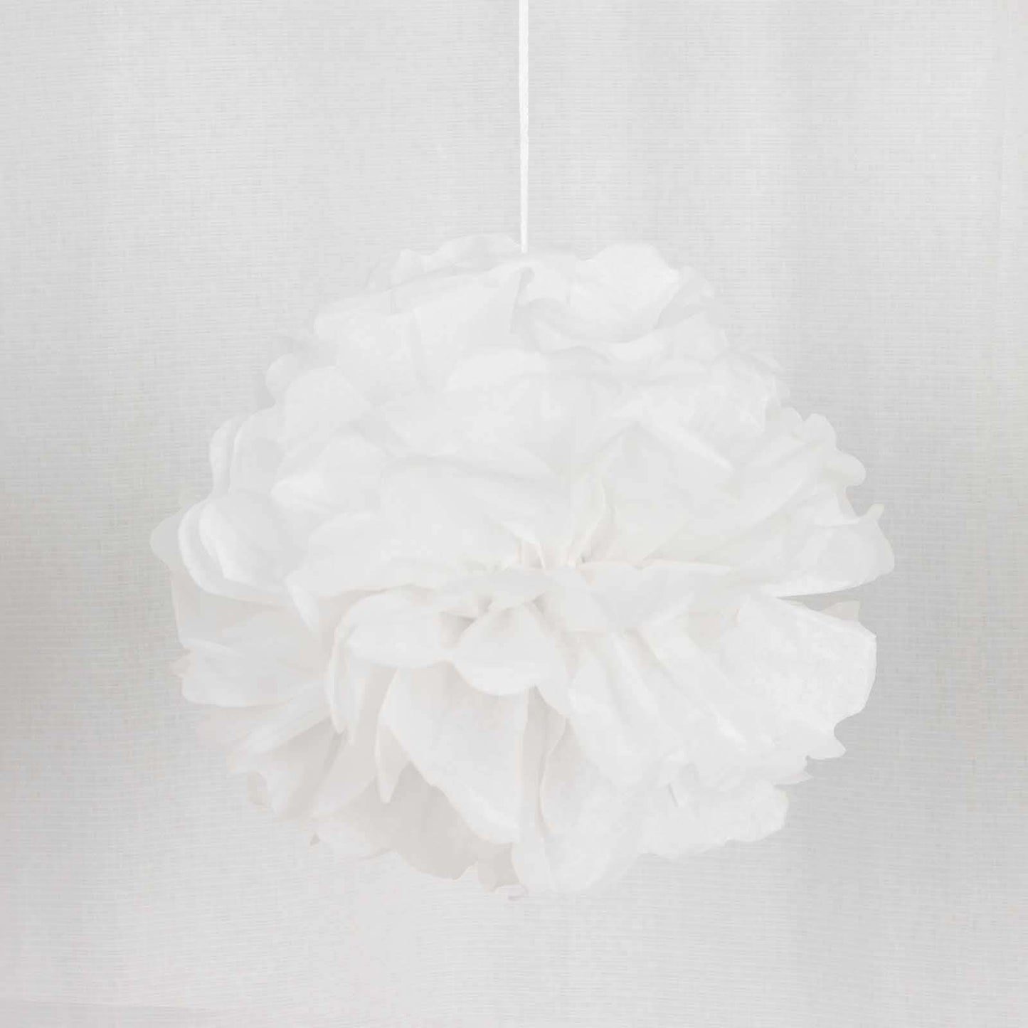 6 Pack 10" White Tissue Paper Pom Poms Flower Balls, Ceiling Wall Hanging Decorations