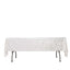 Premium Crushed Velvet 60"x102" Rectangle Tablecloth White - Reusable Soft & Classy Table Cover