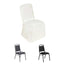 Polyester Chair Cover with Square Top for Banquet Chairs Ivory - Durable Reusable Slip-On Cover