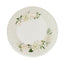 25-Pack Paper 10" Round Dinner Plates in White with Sage Green Floral Print & Lined Rim - Disposable Party Plates for Bridal Showers & Luncheons