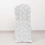 Satin Rosette Chair Cover for Banquet Chairs White - Stylish Stretch Fitted Slip-On Design for Sophisticated Gatherings