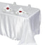 Satin Rectangular 90"x132" Tablecloth White - Seamless Stylish Table Cover for Weddings and Parties