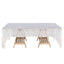 Lace 60"x120" Rectangle Tablecloth White - Vintage Lace Design with Scalloped Frill Edges for Refined Occasions