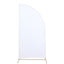 6ft Matte White Spandex Half Moon Chiara Backdrop Stand Cover, Custom Fitted Wedding Arch Cover