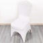 Premium Stretch Spandex Chair Cover for Banquet Chairs White - Durable Fitted 160GSM Fabric with 3-Way Open Arch & Foot Pockets