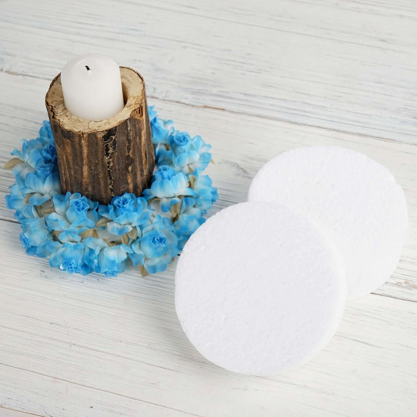 36 Pack 4" White StyroFoam Disc, DIY Polystyrene Foam Craft Supplies