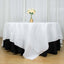 Premium Polyester 90"x90" Table Overlay Square Tablecloth White 220GSM Wrinkle-Resistant Table Cover Stylish Gatherings