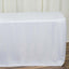 Fitted Polyester 96"x30" Rectangle Tablecloth White - Durable and Easy to Maintain Table Cover for Trade Shows, Catering & Events