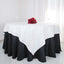 100% Cotton 90"x90" Table Overlay Square Tablecloth White Linen - Sophisticated, Soft & Breathable Fabric Table Cover