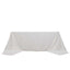 100% Cotton 90"x156" Rectangle Tablecloth White Linen - Seamless, Soft & Breathable Table Cover