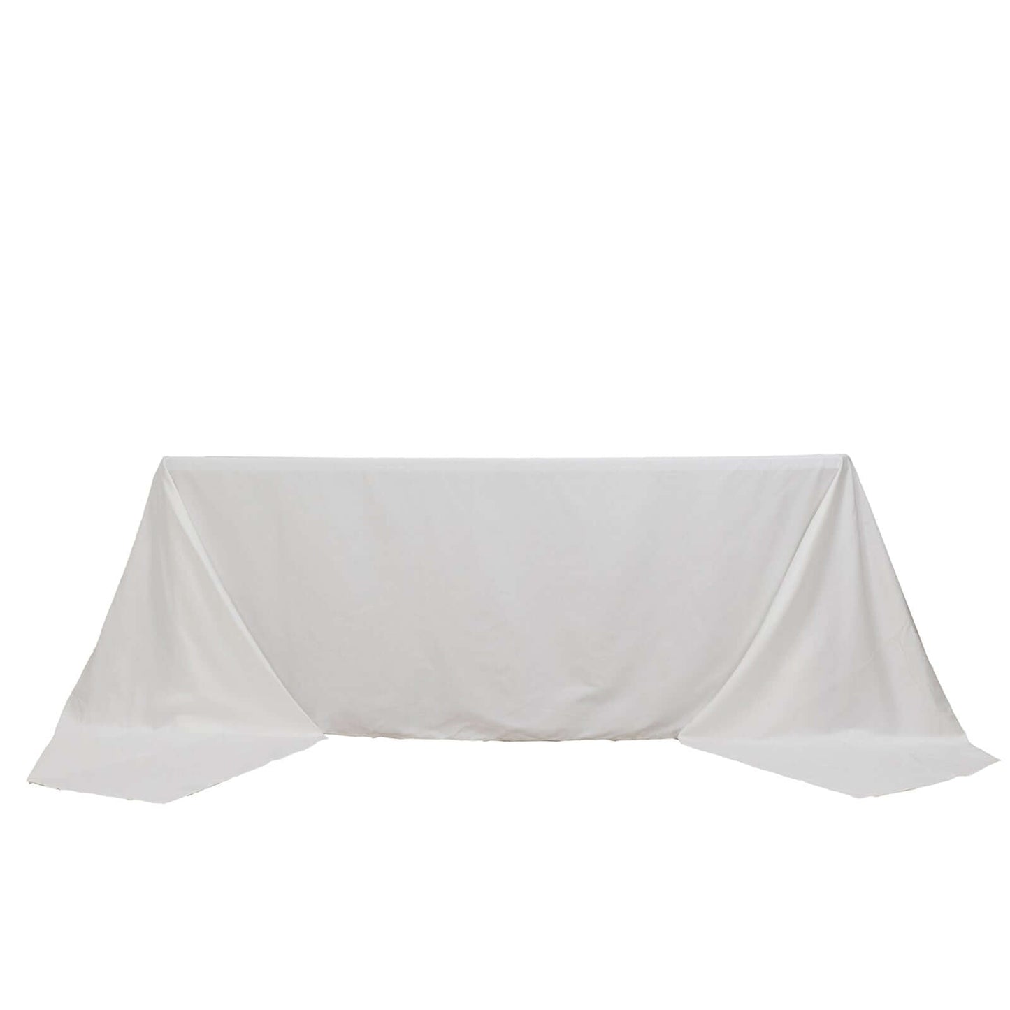 100% Cotton 90"x156" Rectangle Tablecloth White Linen - Seamless, Soft & Breathable Table Cover