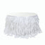 Taffeta 14ft Table Skirt White Cascading Curly Willow Style for Weddings & Banquets