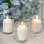 12-Pack Votive Candle Set White with Clear Glass Holders - Tealight Candles for Decor