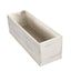 Whitewash Wood Planter Rectangular Box 18"x6"- Durable Decor with Removable Plastic Liner for Table Displays