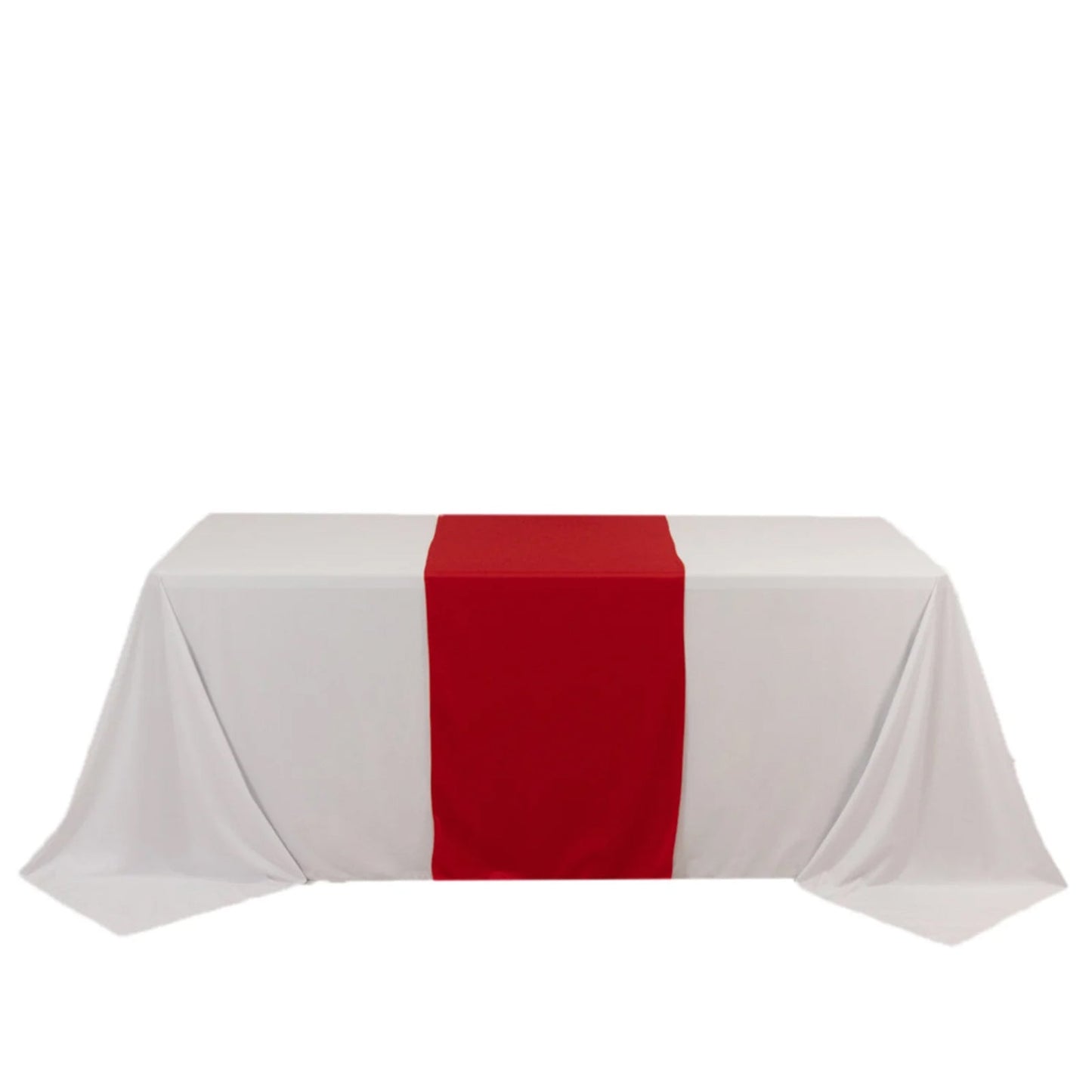 Scuba Polyester 24"x72" Wide Table Runner Red - Wrinkle-Free Table Linen
