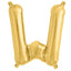 13" Matte Gold Letter and Number Balloons, Mylar Foil Balloons
