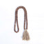 55" Brown Rustic Boho Chic Wood Bead Garland With Tassels, Farmhouse Country Wood Bead Chain