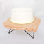 Wooden Cake Cupcake Stand Natural Wood Slice Design - Cheese Board Serving Tray with Hairpin Legs 12" Square
