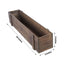 Rustic Wood Planter Box Smoked Brown - Durable Table Decor with Removable Plastic Liner 30"x6"