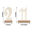 20-Pack Wooden Wedding Table Numbers Natural 1-20 with Holder Base - Perfect Rustic Signs for Receptions 6"