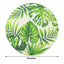4-Pack Table Placemats Tropical Leaf Design Green Cotton Round - Woven Indoor/Outdoor Dining Mats 15"