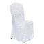 Crinkle Crushed Taffeta Chair Cover for Banquet Chairs White - Reusable Chic Wedding Decor