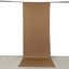 Taupe 4-Way Stretch Spandex Event Curtain Drapes, Wrinkle Free Backdrop Event Panel with Rod Pockets - 5ftx14ft