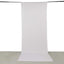 White 4-Way Stretch Spandex Event Curtain Drapes, Wrinkle Free Backdrop Event Panel with Rod Pockets - 5ftx14ft