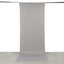 Silver 4-Way Stretch Spandex Event Curtain Drapes, Wrinkle Free Backdrop Event Panel with Rod Pockets - 5ftx14ft